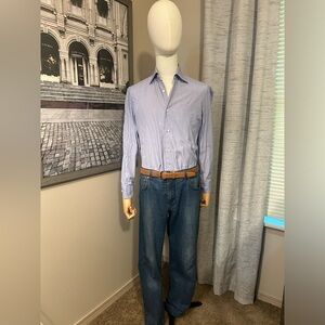 Isaia Light Blue Men's Shirt